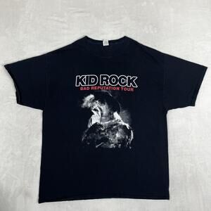 Kid Rock Bad Reputation Tour Shirt Mens XL Black Graphic Concert Tee Music